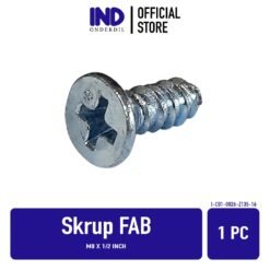 1 PC Skrup FAB M8 x 1/2 inch Baut Baud Baudd Sekrup Self Tapping Screw Harden Phillips Kepala Rata F+ AB 8mm x 13mm 8 mm 13 m 8 m8x13 8x1/2 1/2 0.5 inchi inci