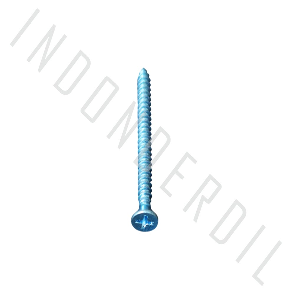 1 PC Skrup FAB M10 x 2 inch Baut Baud Baudd Sekrup Self Tapping Screw Harden Phillips Kepala Rata F+ AB 10mm x 51 mm 10 51 m 10 m10x51 10x2 2 inchi inci - Gambar 2