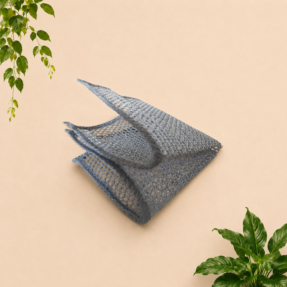 KAIN LAP DAPUR SERBAGUNA Kawat Halus Kain Piring Panci Cuci Anti Noda Baja Pembersih Kerak Silver 20 x 20 Cm Centi Meter Centimeter - Gambar 4