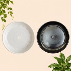 Global Lion Alas Pot 14 Pot Tanaman Tatakan Tatak Tumbuhan Bunga Plastik Hitam Putih Diameter 30 cm Centi meter - Gambar 3