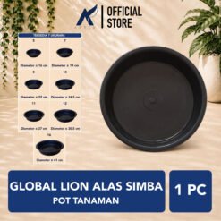 Global Lion Alas Simba Pot Tanaman Hitam Diameter 16 19 22 24,5 27 30,5 41 cm Centi meter