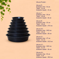 Global Lion Alas Simba Pot Tanaman Tatakan Tatak Tumbuhan Bunga Plastik Hitam  Diameter 16 19 22 24,5 27 30,5 41 cm Centi meter - Gambar 4