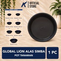 Global Lion Alas Simba Pot Tanaman Tatakan Tatak Tumbuhan Bunga Plastik Hitam Diameter 16 19 22 24,5 27 30,5 41 cm Centi meter