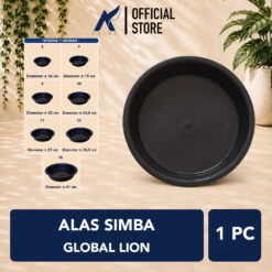 Global Lion Alas Simba Pot Tanaman Tatakan Tatak Tumbuhan Bunga Plastik Hitam  Diameter 16 19 22 24,5 27 30,5 41 cm Centi meter