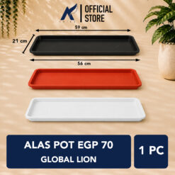 Global Lion Alas EGP 70 Pot Tanaman Tatakan Tatak Tanaman Plastik Hitam Cokelat Putih Panjang 59 cm Centi meter
