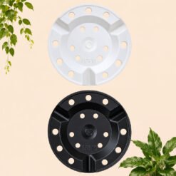 Yogap Bulat 10 Pot Tanaman (YPB10) Plastik Tumbuhan Hias Bunga Daun Putih Hitam Diameter Atas 10 cm Centi meter - Gambar 3