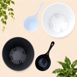 Alternative view of LOVENIA KERAMIK 60 POT TANAMAN Plastik Tumbuhan Bak Mandi Hias Bunga Daun Gayung Diameter Atas 60 cm Centi meter Putih Hitam