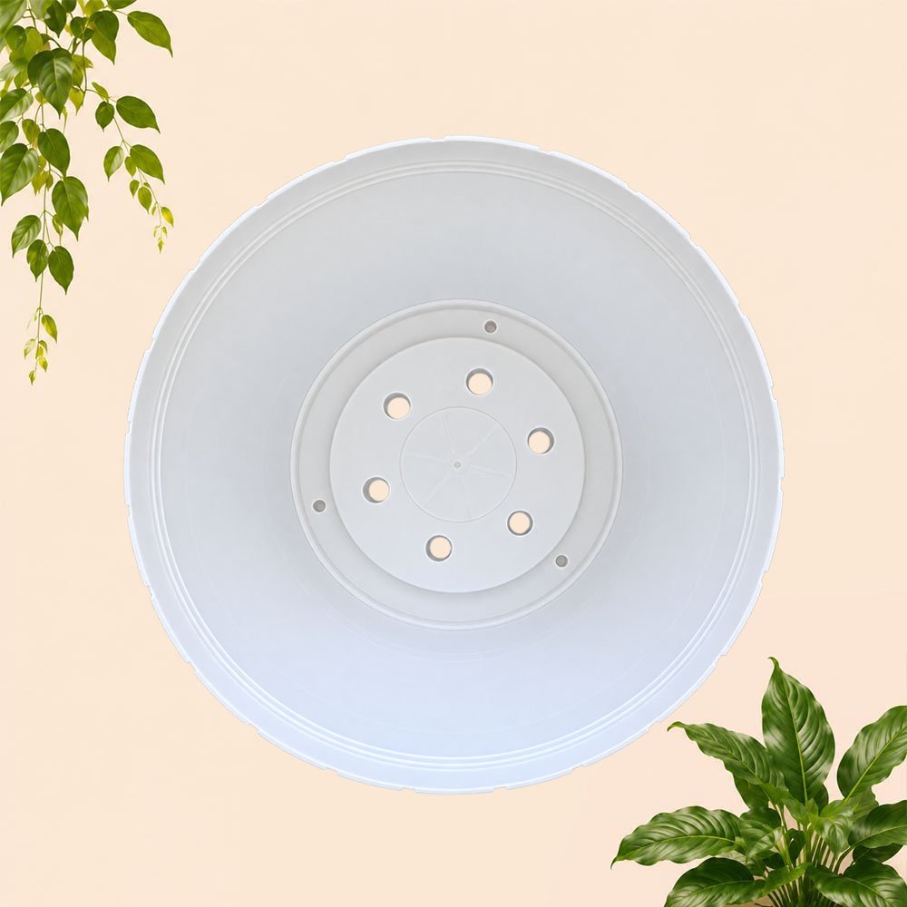 Lovenia Gentong 37 Pot Tanaman (8837) Plastik Tumbuhan Hias Bunga Daun Putih Diameter Atas 37cm Centi meter - Gambar 2