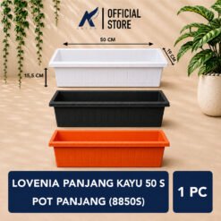 Lovenia Panjang Kayu 50 S Pot Panjang (8850S) Tanaman Tumbuhan Hias Bunga dll Hitam Putih Panjang 50 cm Centi meter
