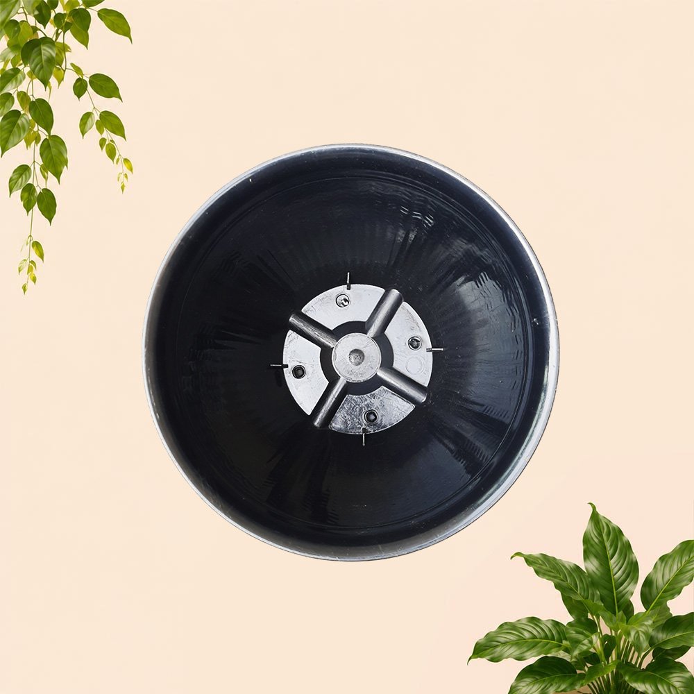 CJP Padi 20 Pot Tanaman Tumbuhan Hias Bunga dll Plastik (9920) Hitam Diameter Atas 20 cm Centi meter - Gambar 3