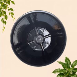 Alternative view of CJP Padi 25 Pot Tanaman (9925) Plastik Tumbuhan Hias Bunga Daun Putih Hitam merah Bata Diameter Atas 25 cm Centi meter