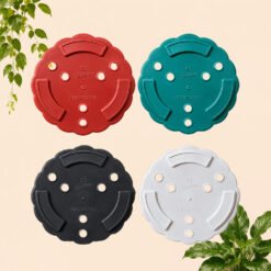 Shalom Country 35 Pot Tanaman Plastik Tumbuhan Hias Bunga Daun Hitam Putih Hijau Merah Bata Diameter Atas 35 cm Centi meter - Gambar 3