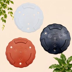 Shalom Country 40 Pot Tanaman Plastik Tumbuhan Hias Bunga Daun Hitam Putih Merah Bata Diameter Atas 39,8 cm Centi meter - Gambar 3