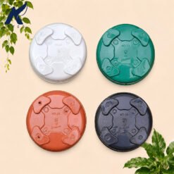 Alternative view of Shalom Mio 30 Pot Tanaman Plastik Tumbuhan Hias Bunga Daun Hitam Putih Hijau Merah Bata Diameter Atas 30 cm Centi meter