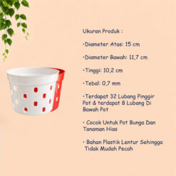 Garden Of Love Dendro 15 Pot Tanaman Tumbuhan Hias Bunga Hias Daun Putih Merah Bata Diameter atas 15 cm Centi meter - Gambar 4