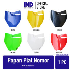 Papan Plat Nomor KTM 250 SIXDAY Pelat Platt Tempat Nomer Cover Biru Kuning Merah Putih Hitam Hijau 6DAY40