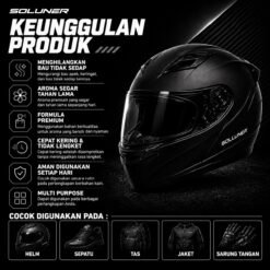 SOLUNER AERO FRESH Parfum Helm Helmet Sepatu Jaket Tas Denim Parfume Pengharum Pewangi Refresher Spray Fresh Quick Dry Perawatan Penghilang Anti Bau Bakteri Bacterial - Gambar 3