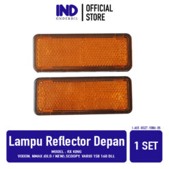 Lampu Reflector Depan Lampu Reflector Depan Model : RX King & Vixion & Nmax (Old / New) & Scoopy & Vario 150 160 & Soul GT & Spacy & X Ride & PCX & Mio J M3 & Tiger & Aerox & Fazzio DLL Mata Kucing Mini Kecil Reflektor Set 2 Pcs Kuning