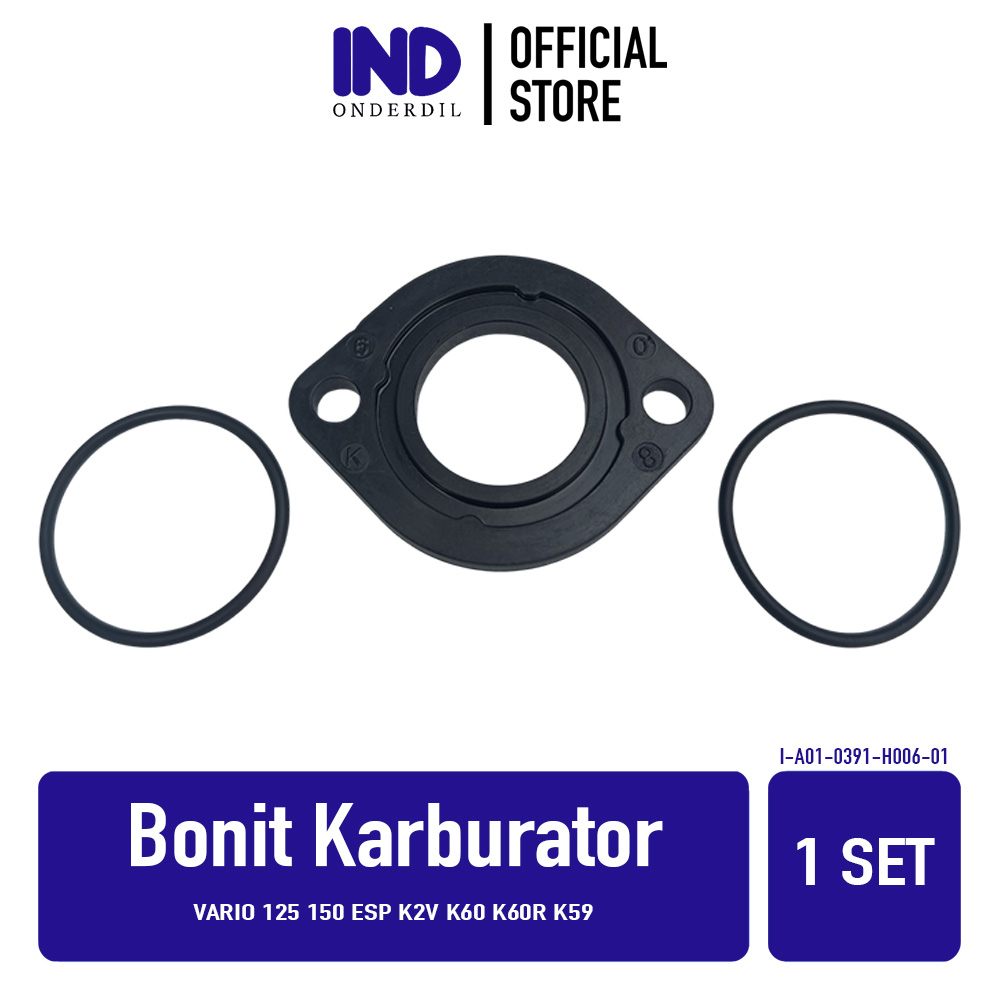 Bonit Karburator Vario 125 150 eSP K2V K60 K60R K59 Ebonit Manipul Manipol Manifold Carburator Carbu Karbu Oring