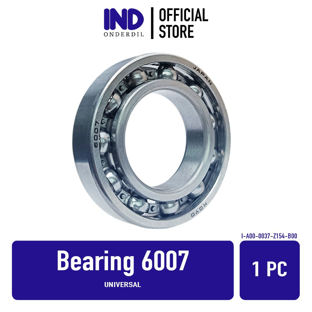 BEARING 6007 Universal Laher Leher Leker Laker Bering Ball Roda Bantalan Tanpa Tutup Penutup Open