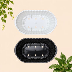 Alternative view of BUDI JAYA PLASTIK POT REGGAE OVAL 15 BJP Tanaman Tumbuhan Hias Bunga Panjang Oval 17 cm Hitam Putih