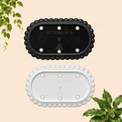 BUDI JAYA PLASTIK POT REGGAE OVAL 15 BJP Tanaman Tumbuhan Hias Bunga Panjang Oval 17 cm Hitam Putih - Gambar 3