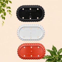 Alternative view of BUDI JAYA PLASTIK POT REGGAE OVAL 15 BJP Tanaman Tumbuhan Hias Bunga Panjang Oval 27,5 cm Hitam Putih Merah Bata