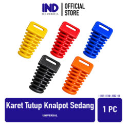 Karet Tutup Knalpot Sedang Universal Beat Karbu FI Street Pop eSP & Vario 125 150 160 Techno Old LED New & Mio Karbu Soul Sporty Smile J GT M3 Z S & NMAX N MAX & Scoopy F1 & Genio Penutup Kenalpot Cover Merah Orange Kuning Htam Biru