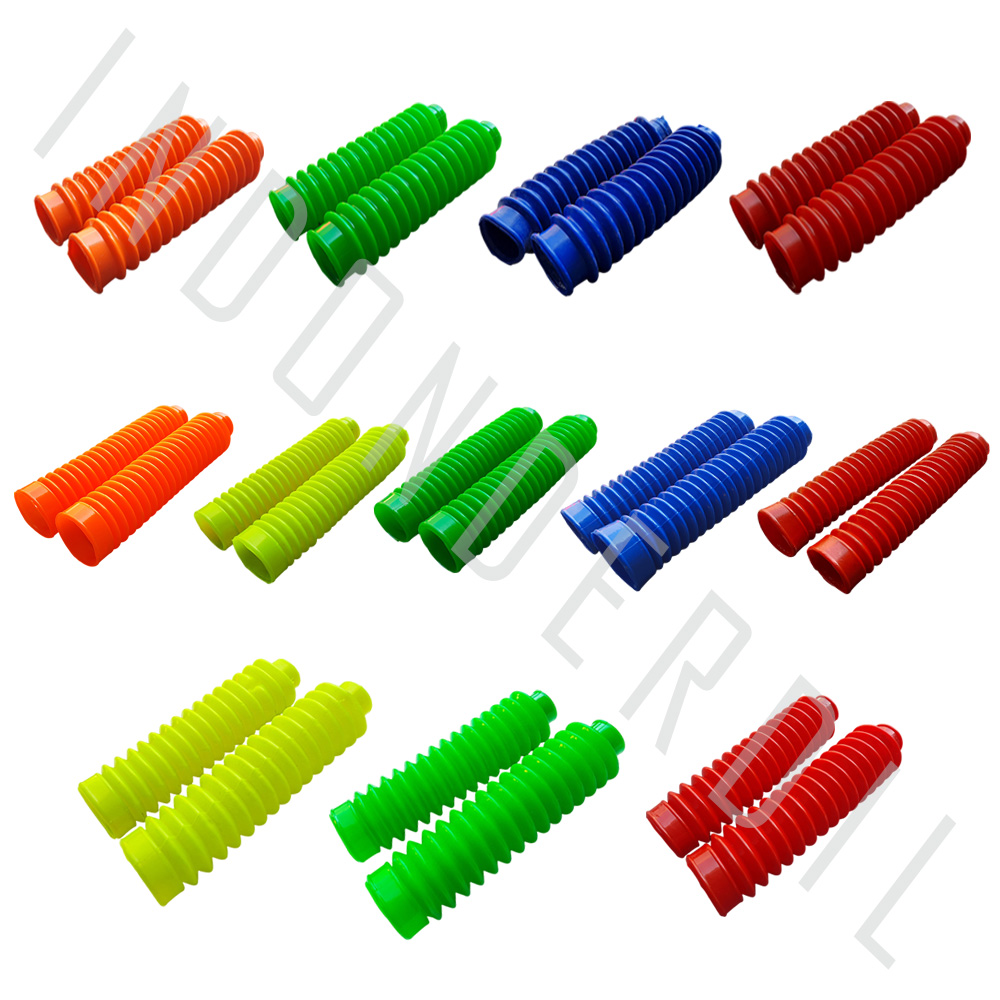 Karet Shock Depan Untuk Semua Jenis Motor Trail CRF KTM Byson KLX Dll Cover Condom Kondom Sok Shok Rear Shockbreaker Ukuran Kecil Sedang Besar Kuning Merah Hijau Biru Orange - Gambar 3