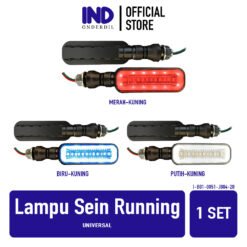 Lampu Sein Running Universal Sen LED Sepasang 1 Set Merah Kuning Biru Putih