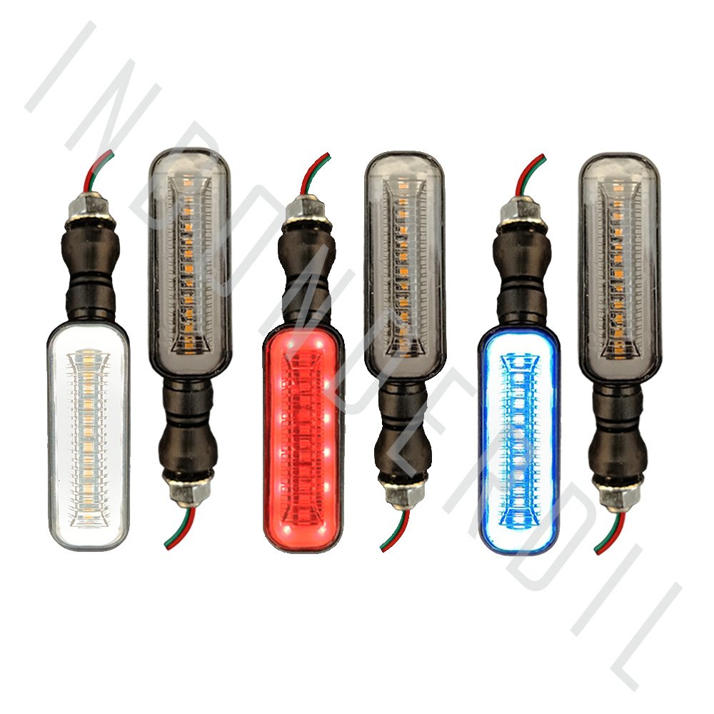 Lampu Sein Running Universal Sen LED Sepasang 1 Set Merah Kuning Biru Putih - Gambar 3
