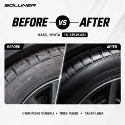 Alternative view of SOLUNER Tire Armor Semir Ban Untuk Semua Ban Motor Mobil Pengkilap Black Kinclong Hydrophobic Tahan Lama Busa Poles Bulat Anti Lengket
