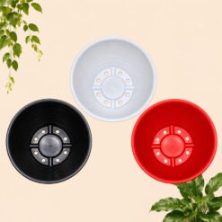 Alternative view of GARDEN OF LOVE SUPER TAWON 27 Tanaman Tumbuhan Madu Hias Bunga Batu Plastik Tebal dll Hitam Putih Merah Bata Diameter atas 27 Cm