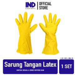 1 PC Sarung Tangan Latex Untuk Segala Jenis Keperluan Gloves Tebal Karet Kuning M L Cuci Piring Alat Berkebun