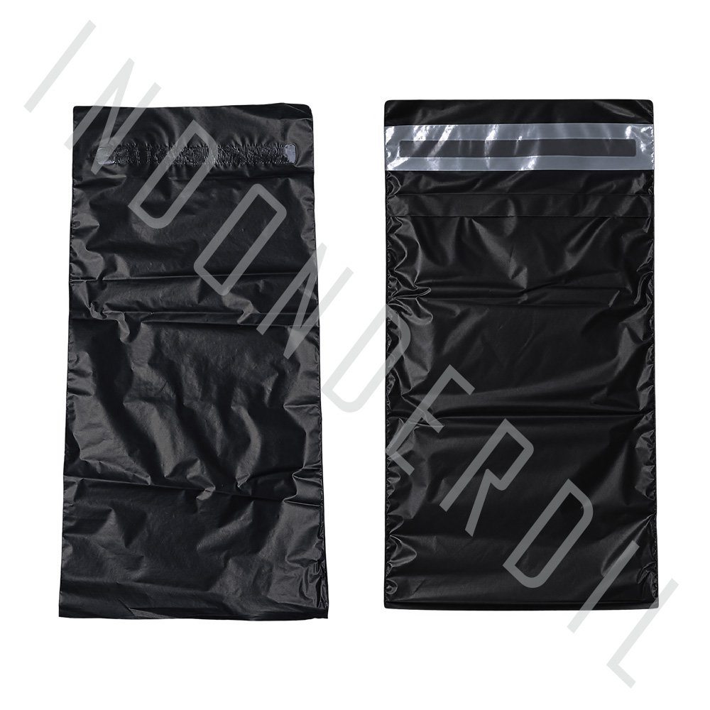 Polymailer Plastik Untuk Berbagai Keperluan Pembungkus Kantong Lem Seal Polymeiler Packing Plastic Package Packaging Waterproof Meiler Poli Poly Mailer Online Store Shop Semi Glossy Glosi Black Hitam 10 x 20 10x20 cm Centimeter Senti - Gambar 3