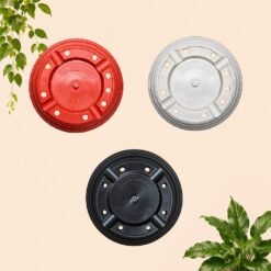 Alternative view of POT SUPER TAWON 25 Tumbuhan Madu Hias Bunga Batu Plastik Tebal dll Hitam Putih Merah Bata Diameter atas 25 Cm